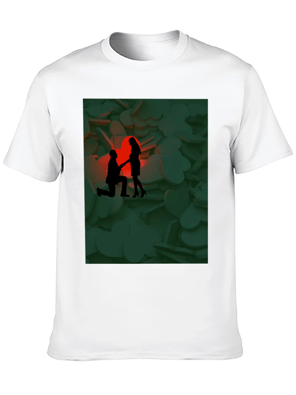 Romantic Proposal Graphic Tee - Stylish Black T-Shirt product image 6
