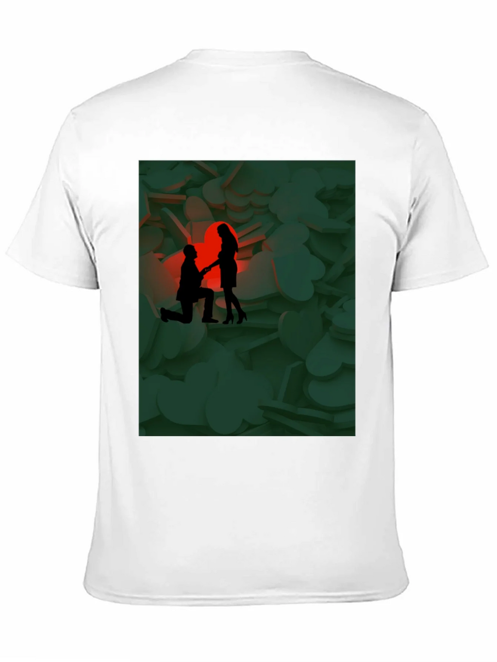 Romantic Proposal Graphic Tee - Stylish Black T-Shirt product image 7