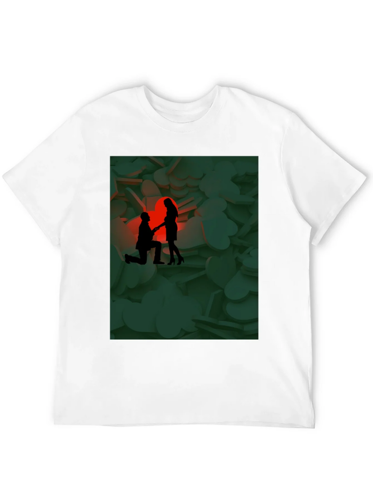 Romantic Proposal Graphic Tee - Stylish Black T-Shirt product image 8