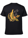 Batik Style Graphic Tee - Black Cotton Blend product image 1
