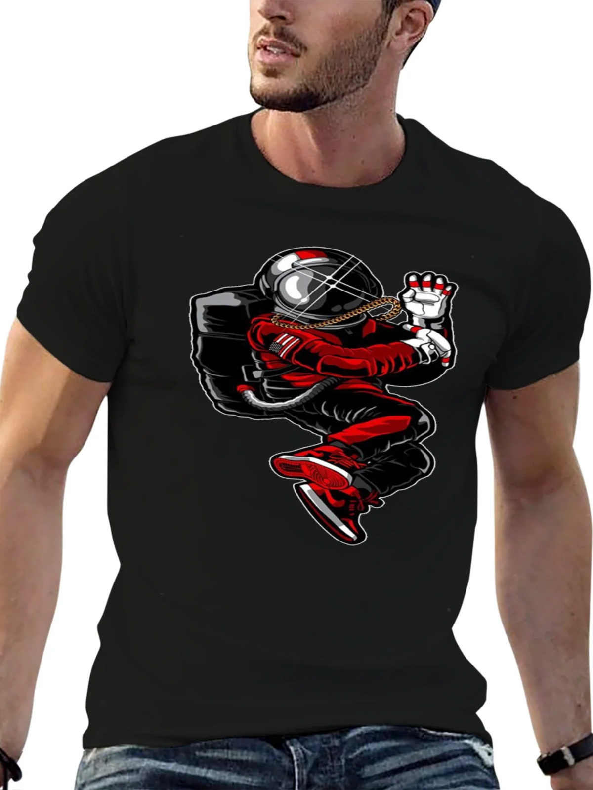 Astronaut Drip T-Shirt - Streetwear Space Tee product image 6