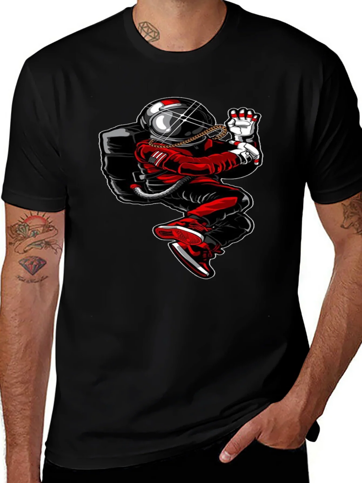 Astronaut Drip T-Shirt - Streetwear Space Tee product image 1
