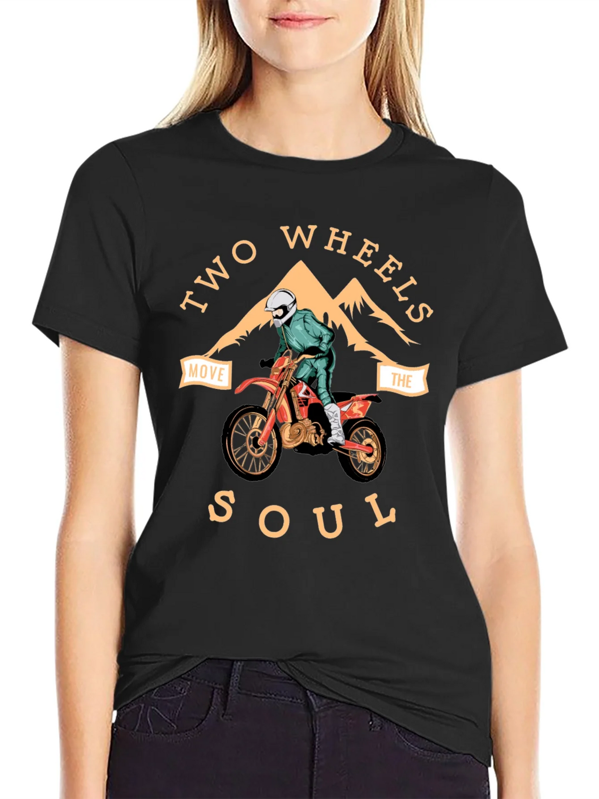 Two Wheels Move the Soul Graphic Tee product image 2