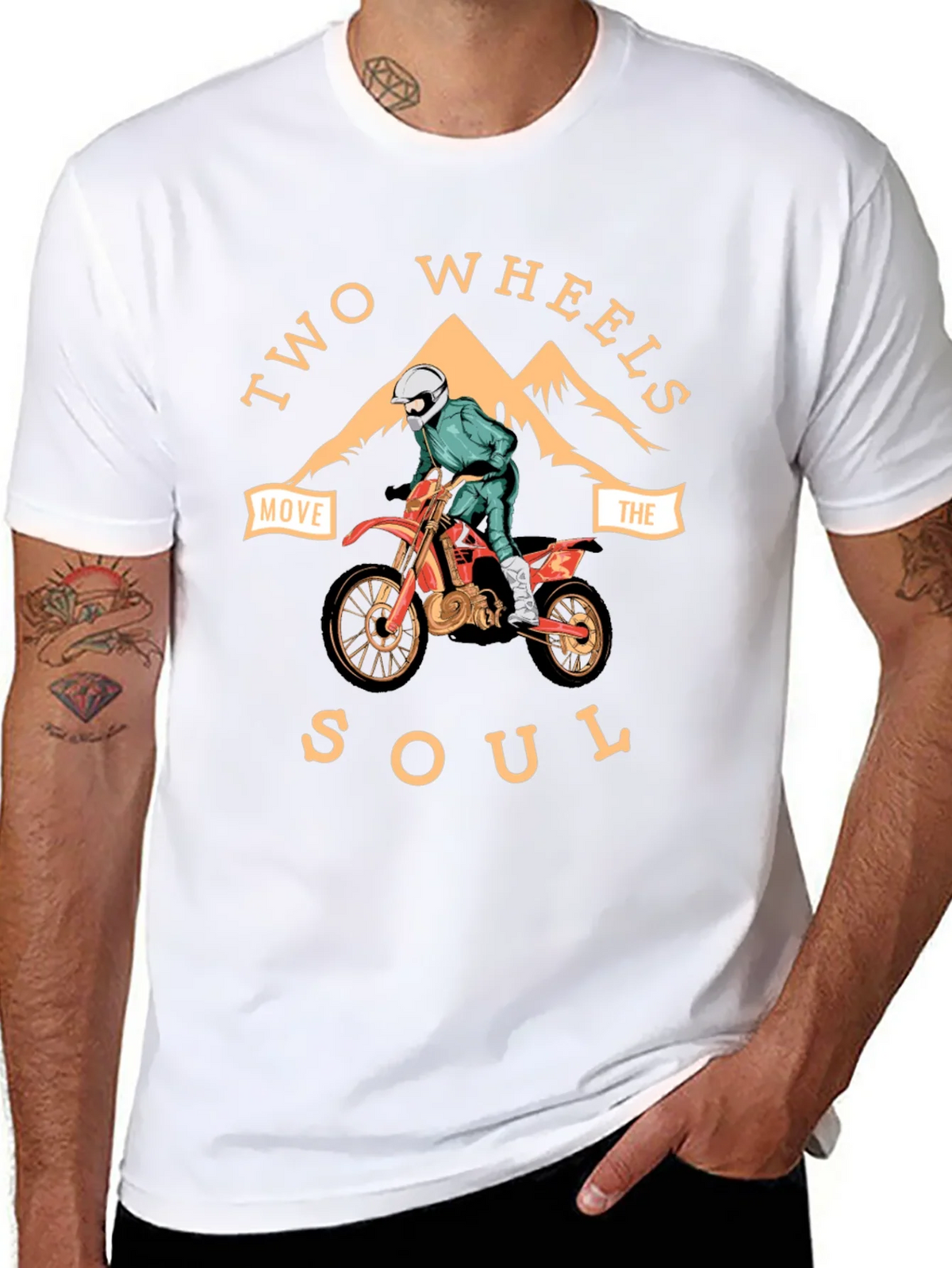 Two Wheels Move the Soul Graphic Tee product image 7