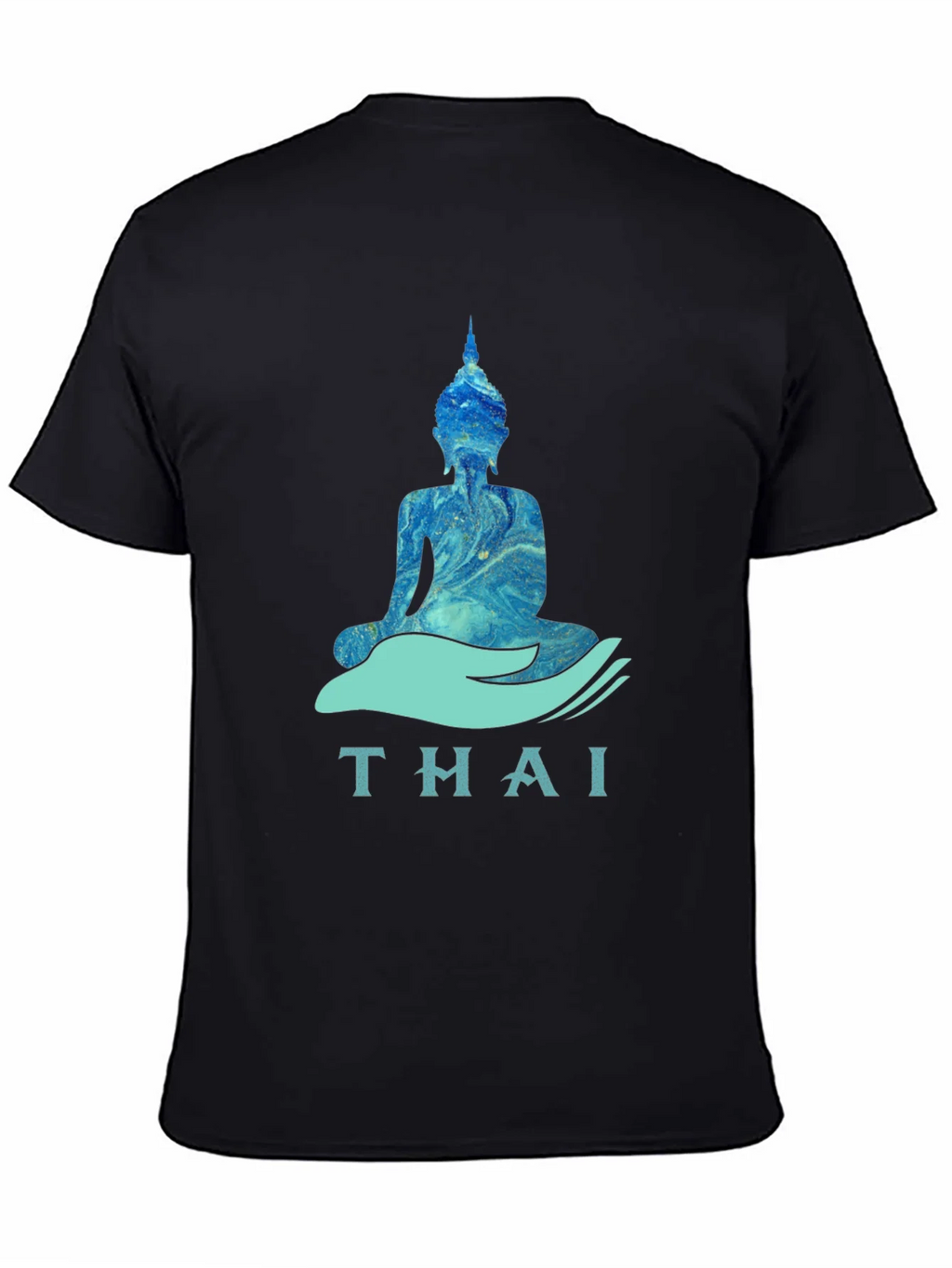 Thai Buddha Graphic T-Shirt - Black product image 3