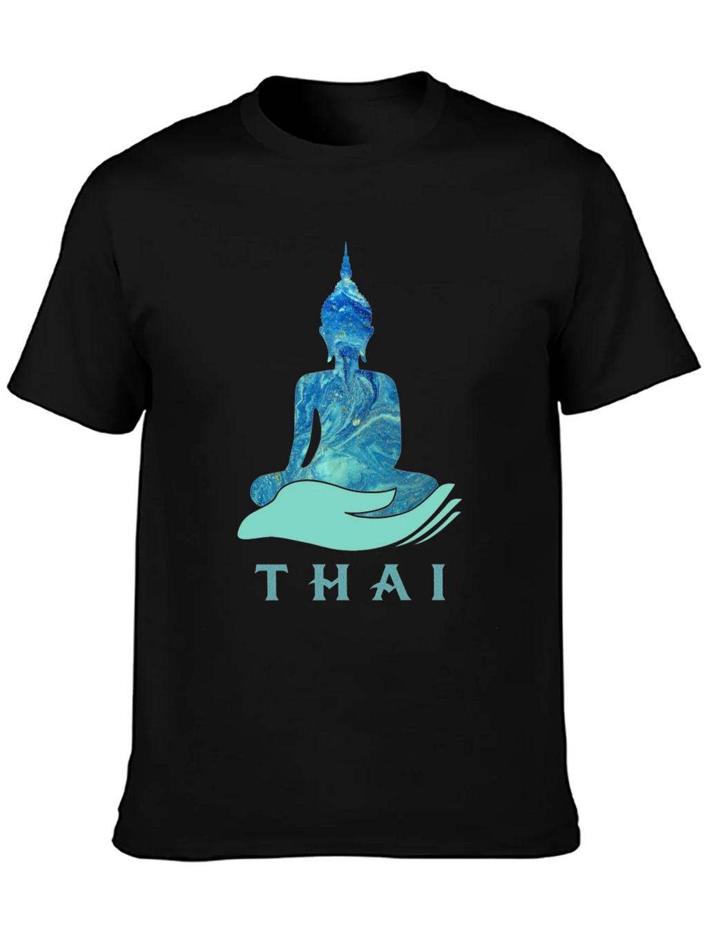 Thai Buddha Graphic T-Shirt - Black product image 2