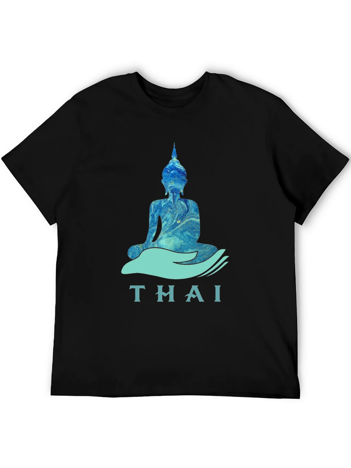 Thai Buddha Graphic T-Shirt - Black product image 4