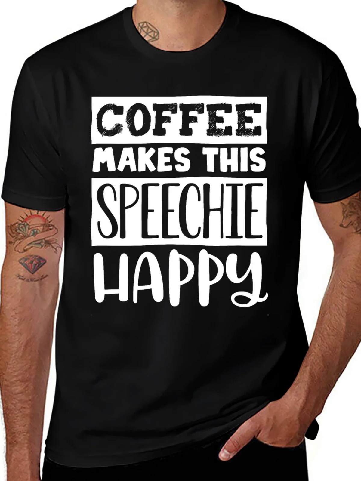 Coffee Makes This Speechie Happy - Graphic Tee product image 1
