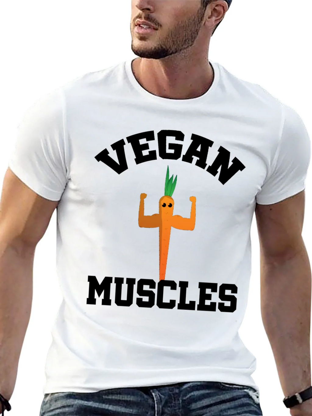 Vegan Muscles Black Graphic Tee product image 5