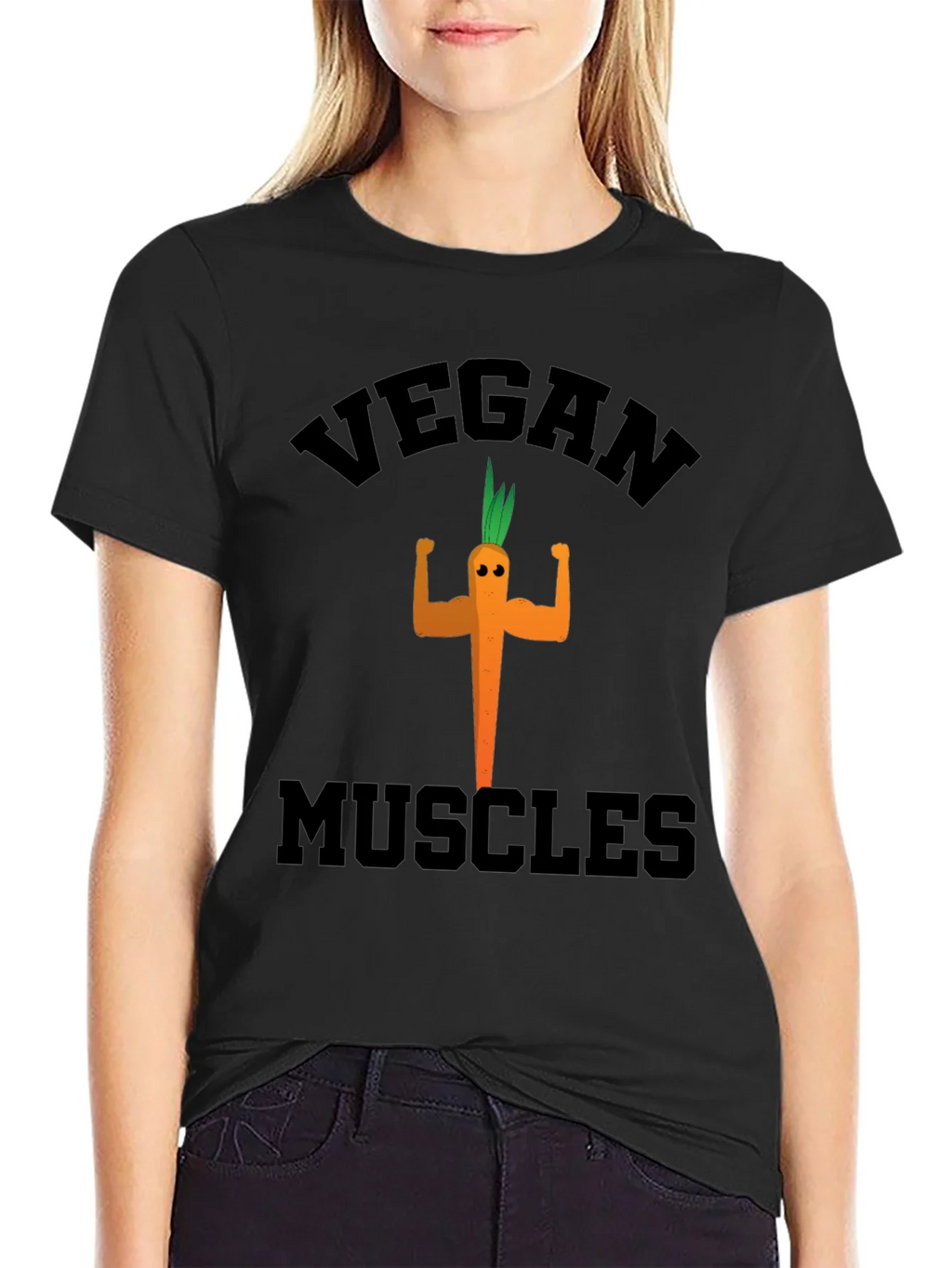 Vegan Muscles Black Graphic Tee product image 1