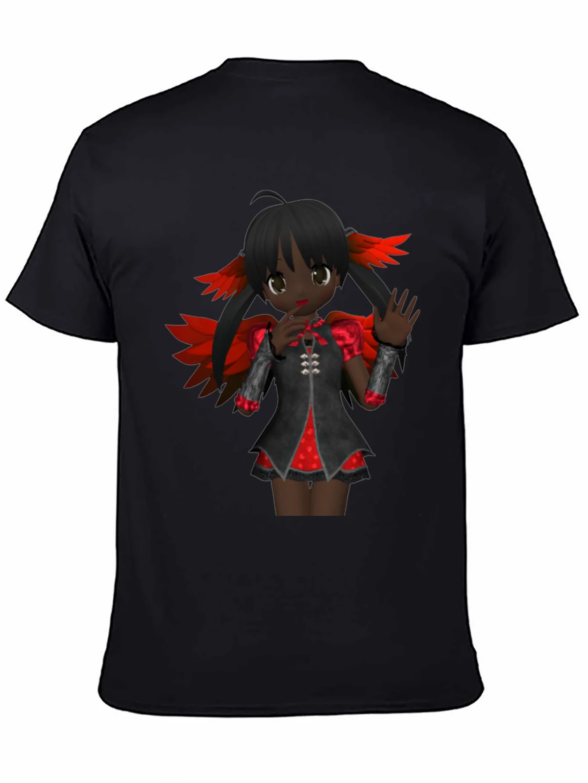 Anime Girl Graphic Tee - Dark Fantasy Style product image 4