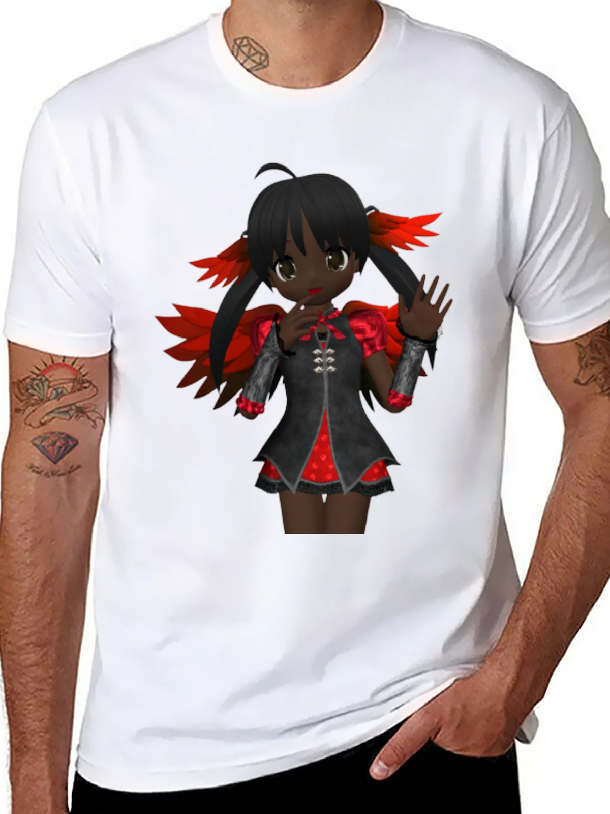 Anime Girl Graphic Tee - Dark Fantasy Style product image 5