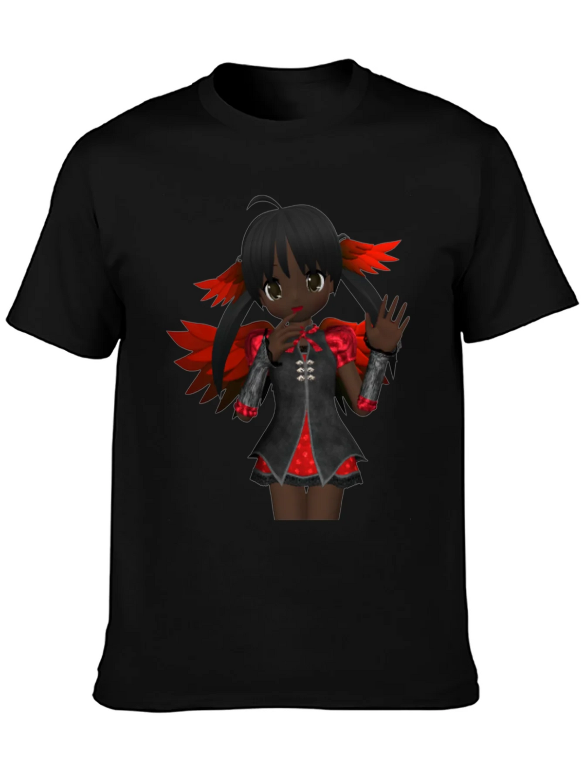 Anime Girl Graphic Tee - Dark Fantasy Style product image 3