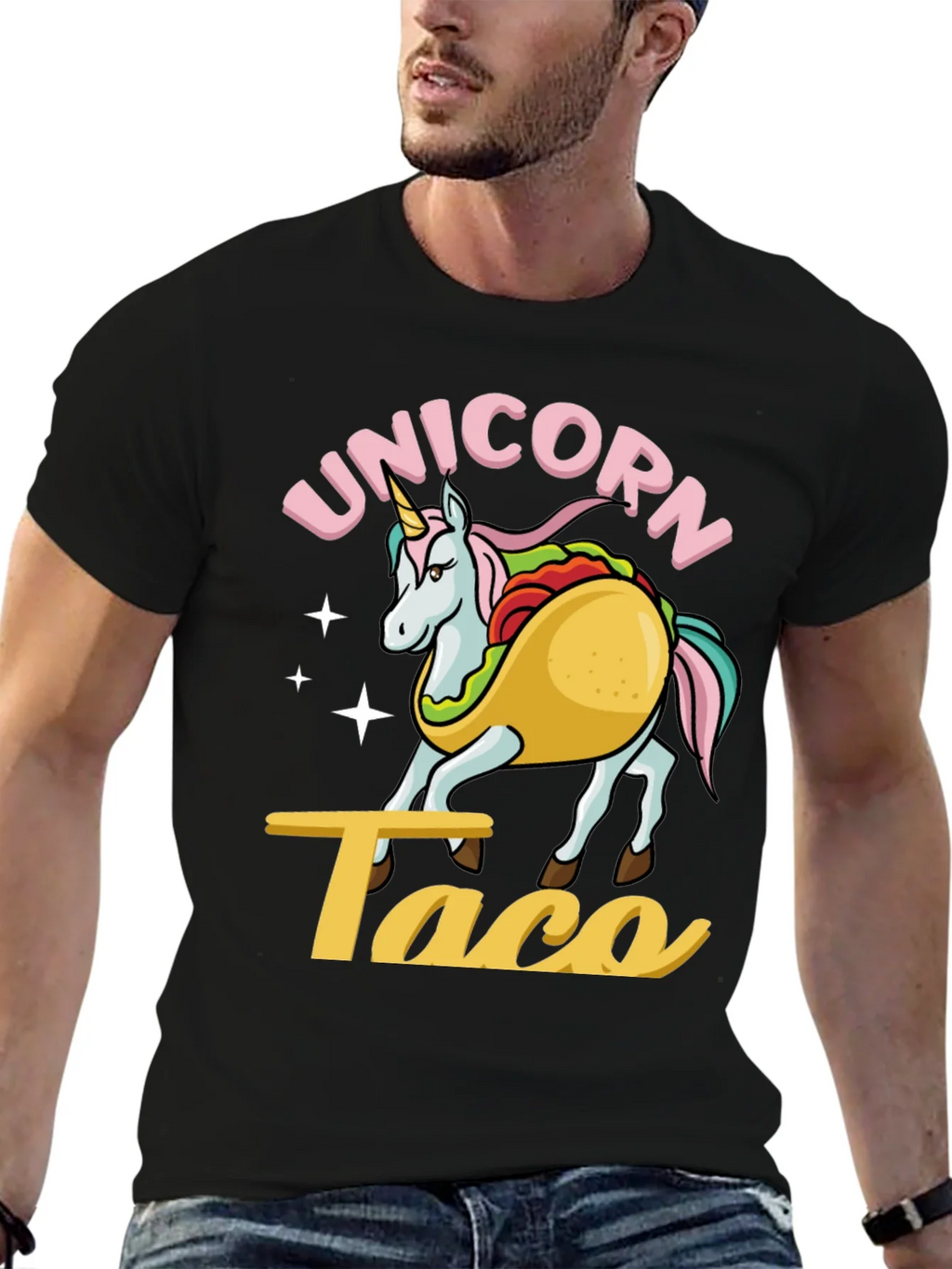 Unicorn Taco Graphic T-Shirt - Novelty Funny Food Tee product image 6