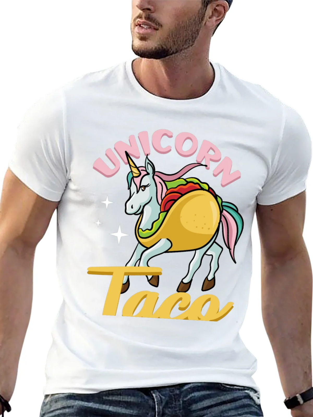 Unicorn Taco Graphic T-Shirt - Novelty Funny Food Tee product image 12