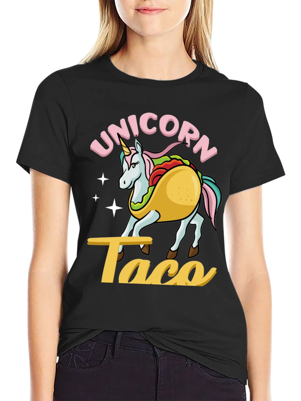 Unicorn Taco Graphic T-Shirt - Novelty Funny Food Tee product image 2