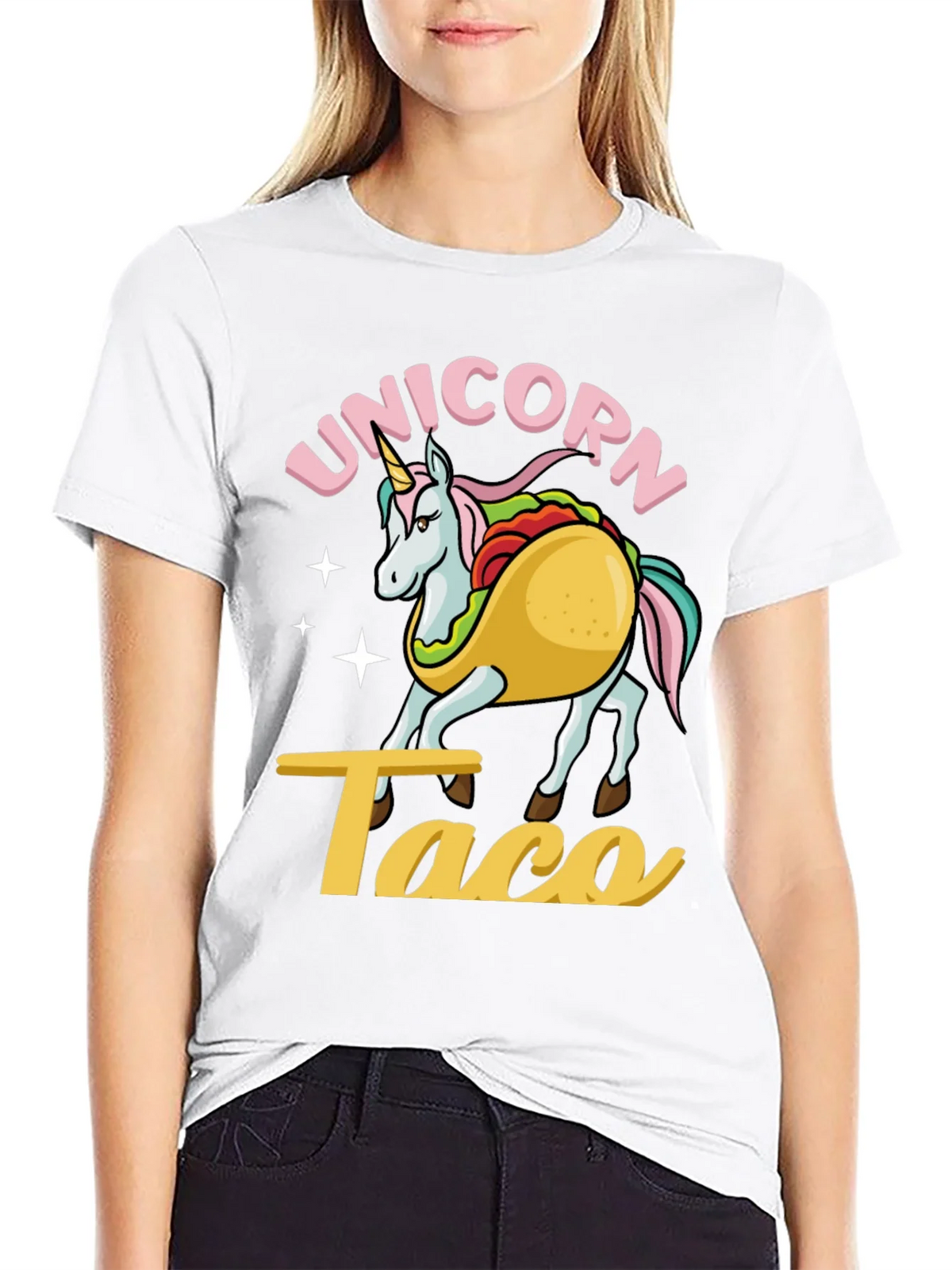 Unicorn Taco Graphic T-Shirt - Novelty Funny Food Tee product image 8