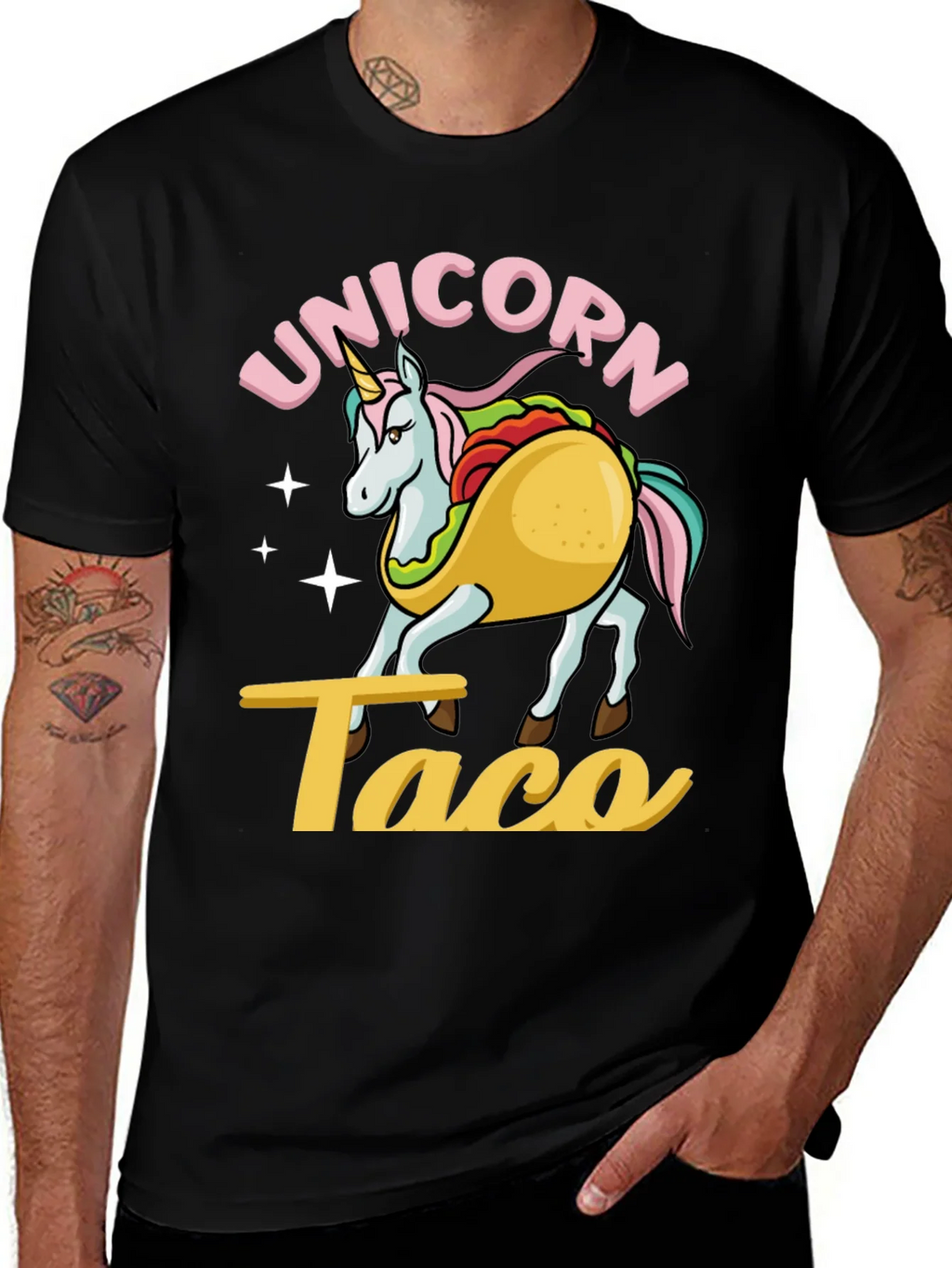 Unicorn Taco Graphic T-Shirt - Novelty Funny Food Tee product image 1