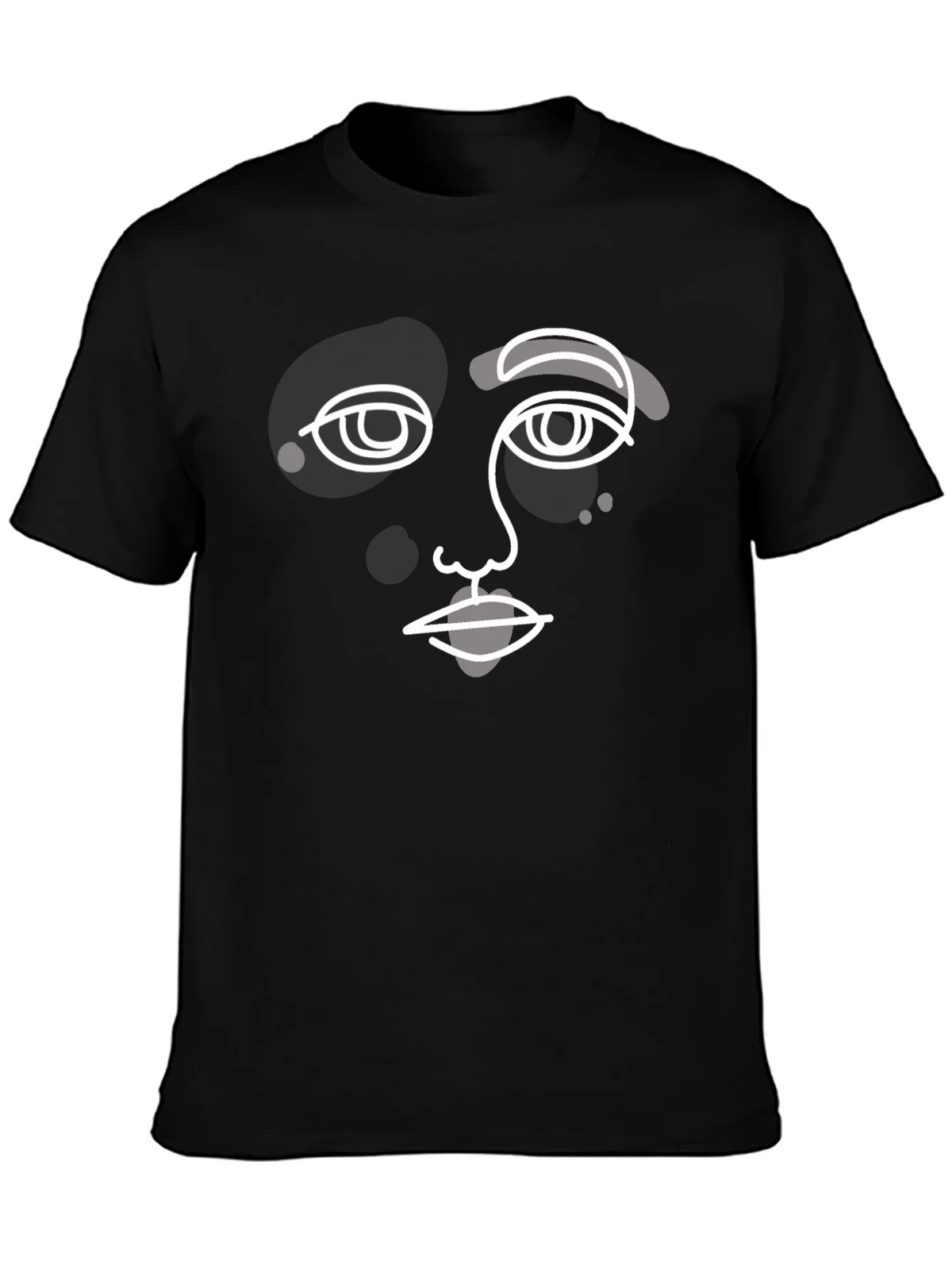 Abstract Face Graphic Tee - Modern Art Style T-Shirt product image 2