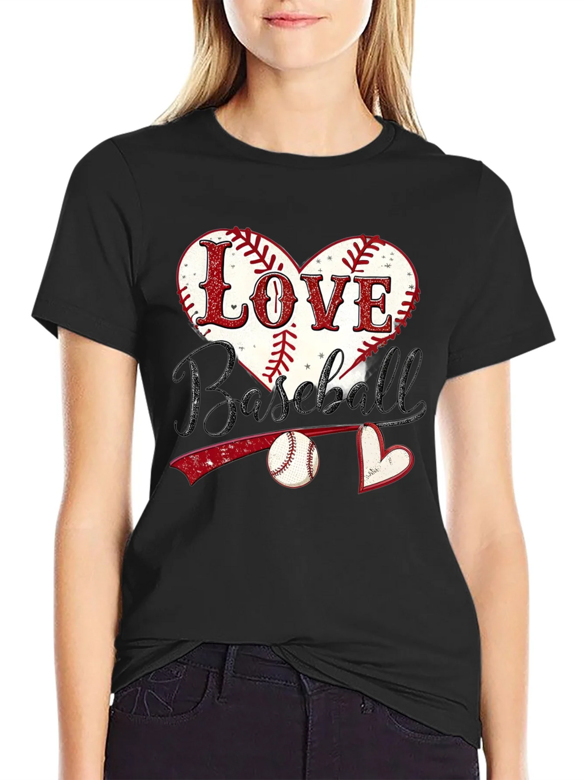 Love Baseball Graphic T-Shirt product image 2