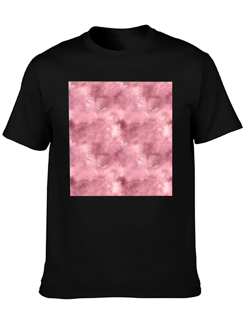Stylish Black Tee with Abstract Pink Pattern product image 1