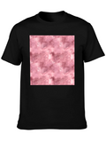 Stylish Black Tee with Abstract Pink Pattern product image 1