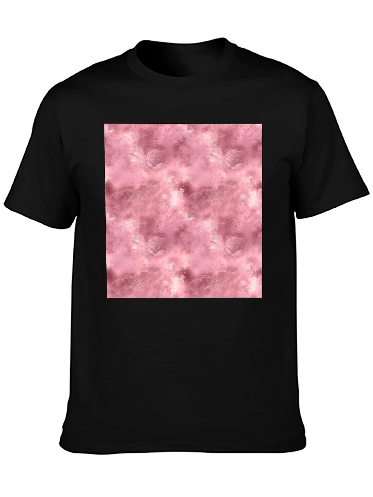 Stylish Black Tee with Abstract Pink Pattern product image 1