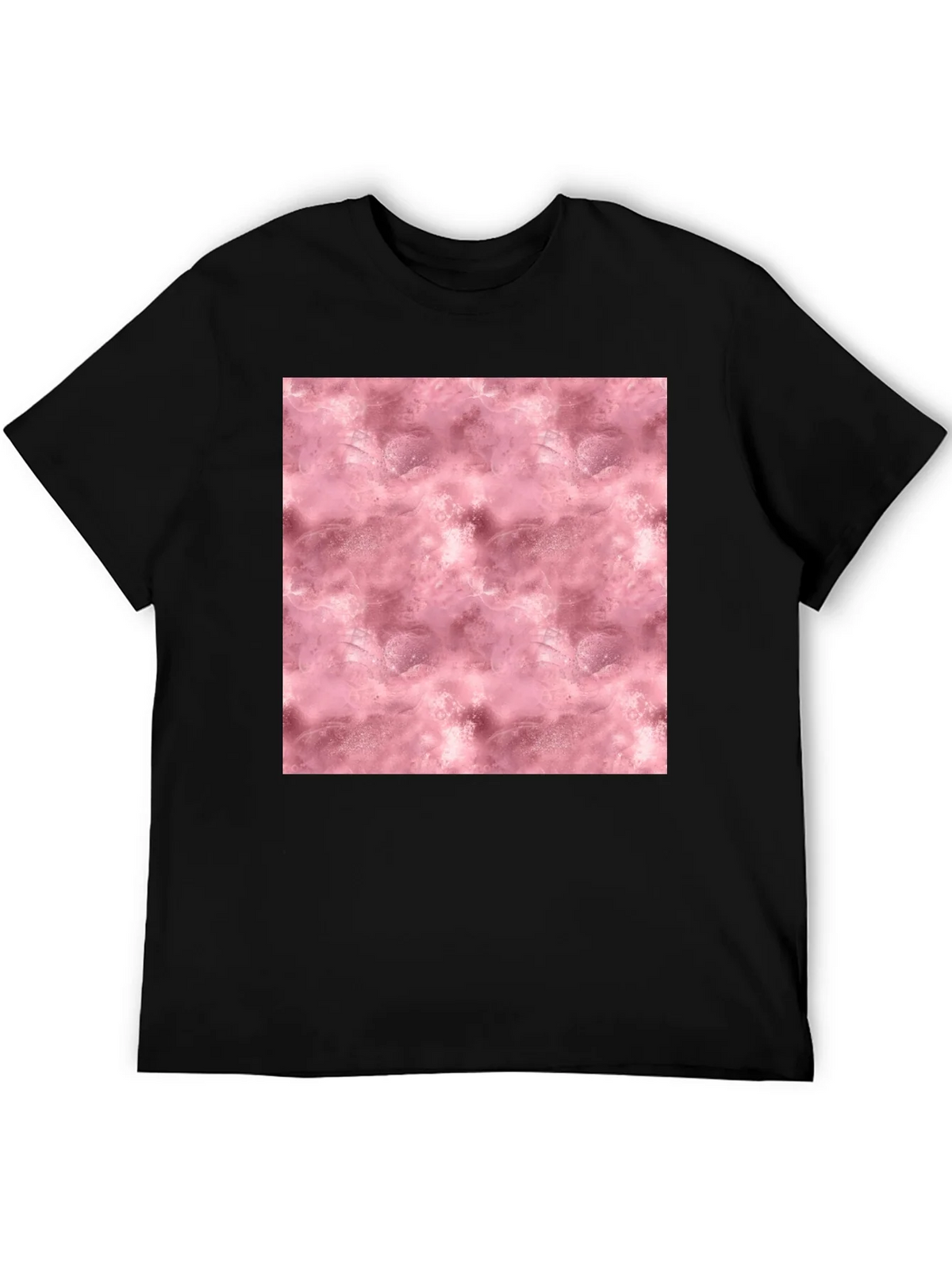 Stylish Black Tee with Abstract Pink Pattern product image 3