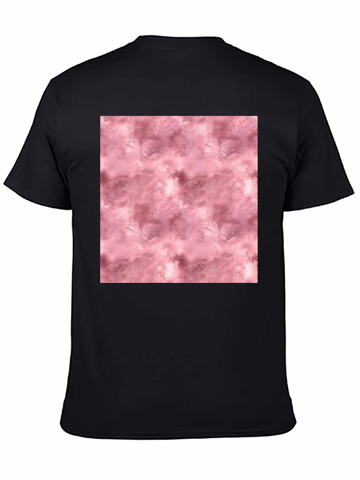 Stylish Black Tee with Abstract Pink Pattern product image 2