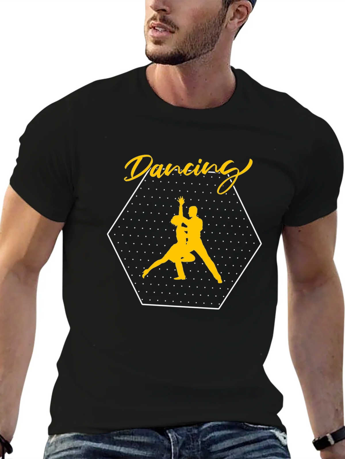 Dancing Couple Graphic Tee - Stylish Black T-Shirt product image 6