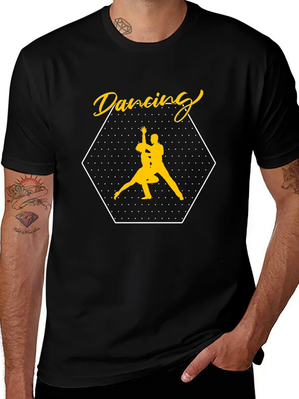 Dancing Couple Graphic Tee - Stylish Black T-Shirt product image 1