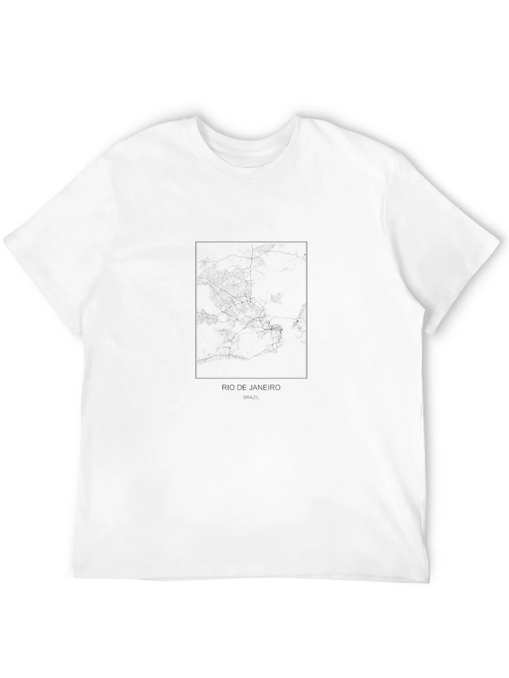 Rio de Janeiro Map Black T-Shirt product image 10