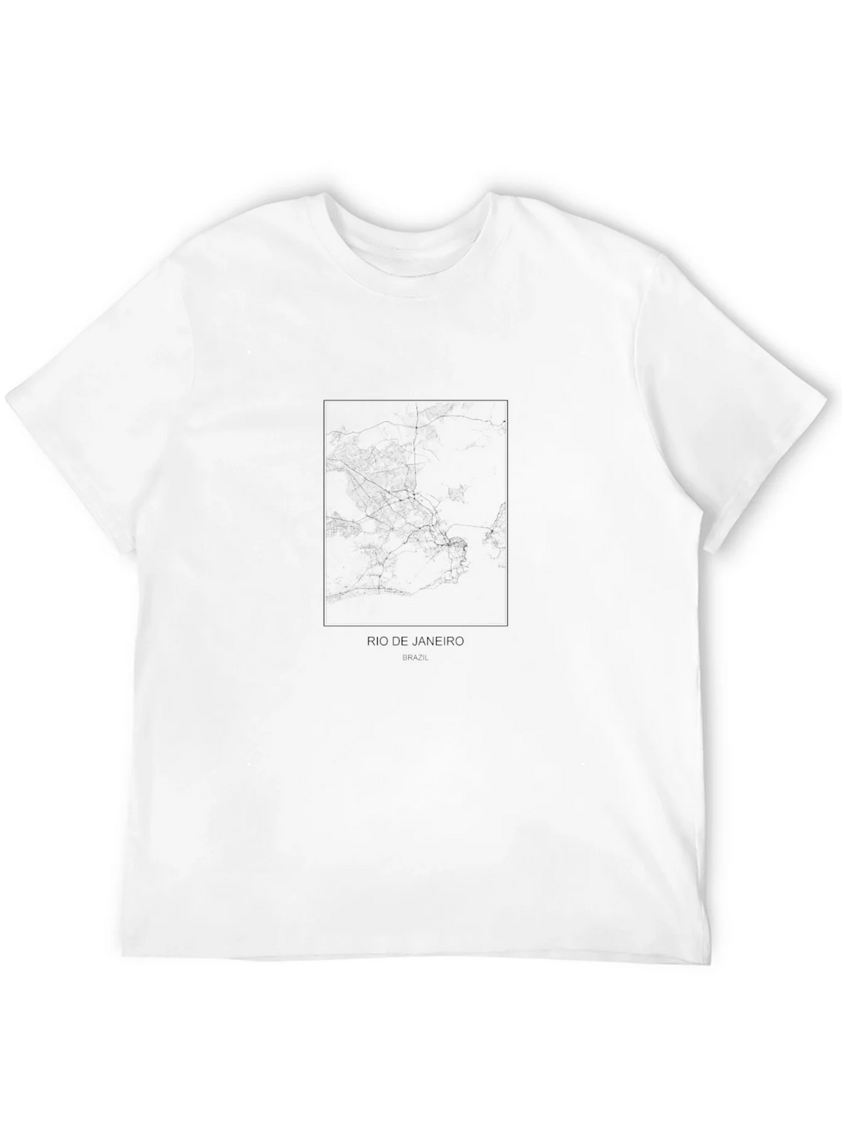 Rio de Janeiro Map Black T-Shirt product image 10