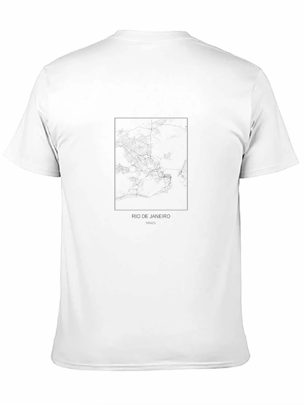 Rio de Janeiro Map Black T-Shirt product image 9