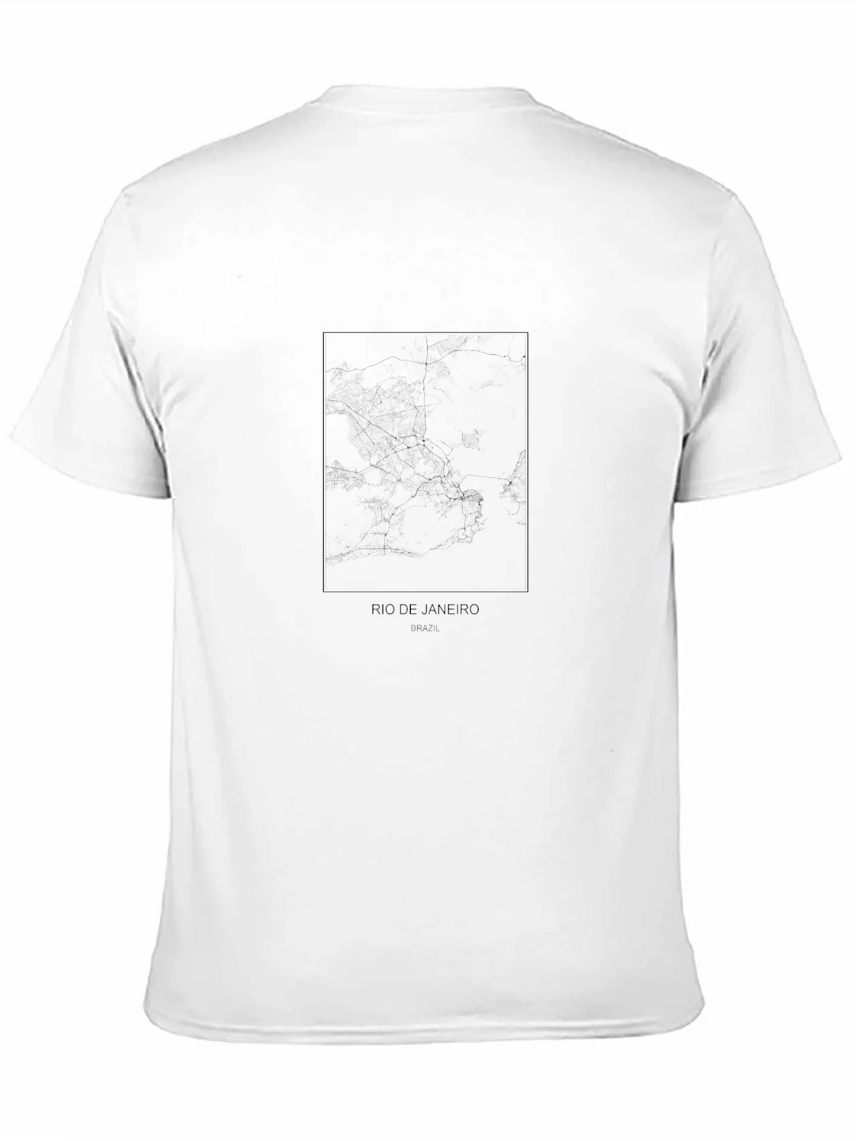 Rio de Janeiro Map Black T-Shirt product image 9