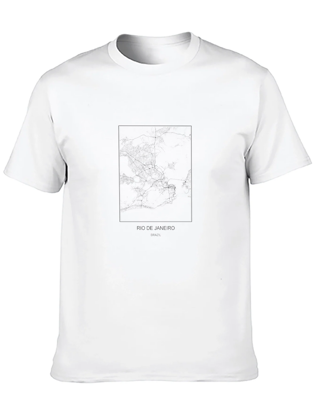 Rio de Janeiro Map Black T-Shirt product image 8