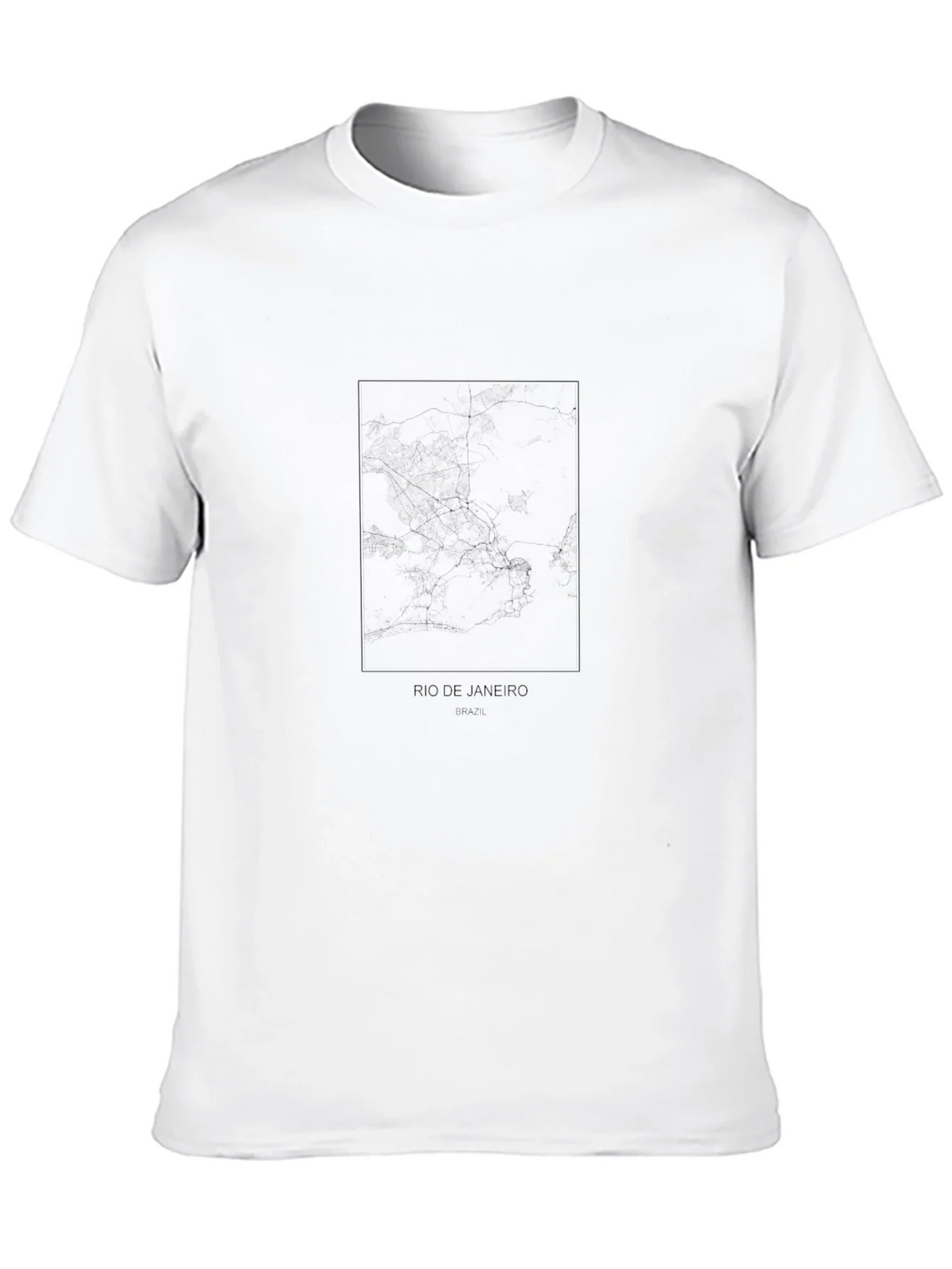 Rio de Janeiro Map Black T-Shirt product image 8