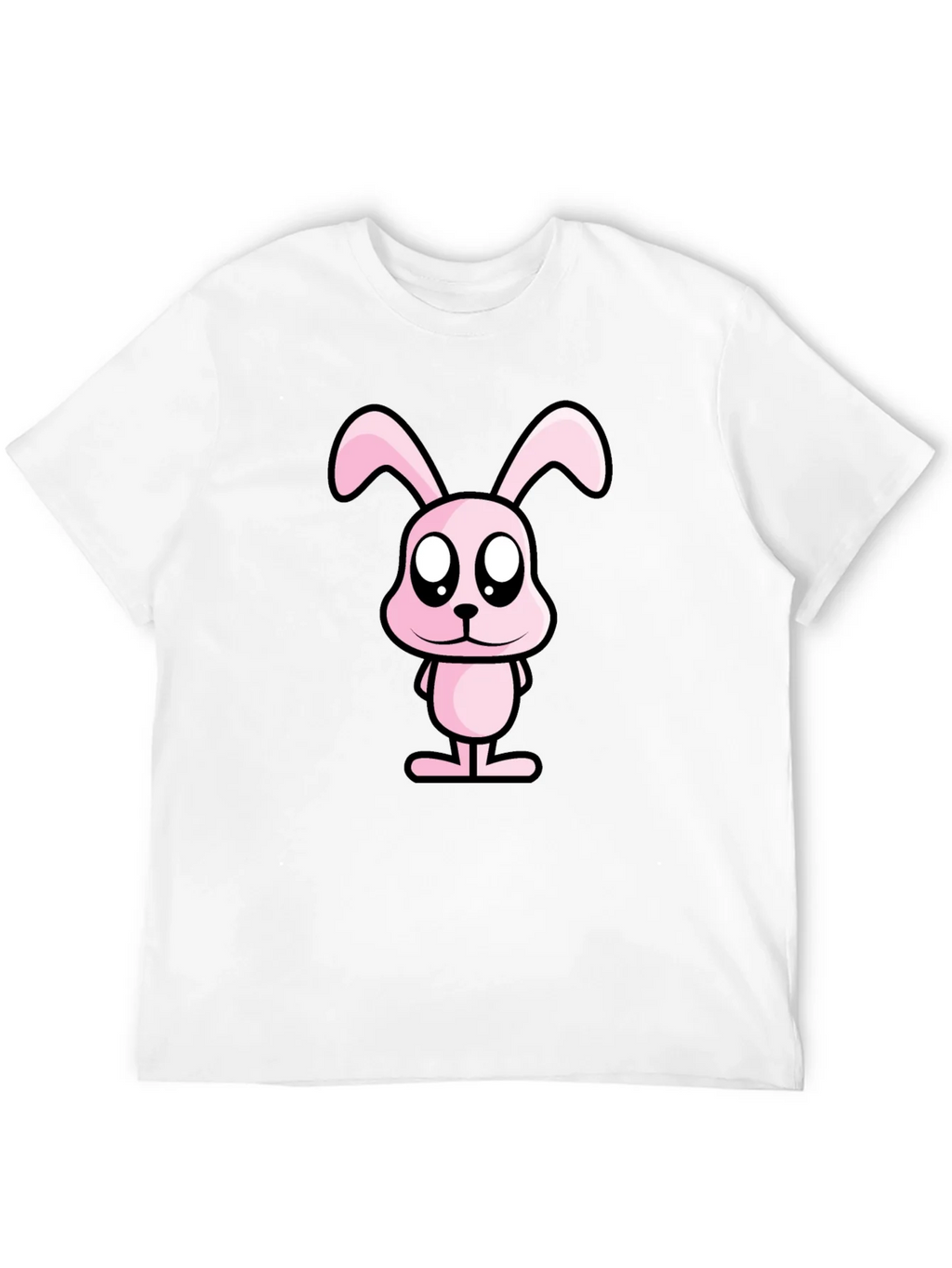 Pink Bunny Graphic Tee - Black Cotton Casual Shirt product image 11