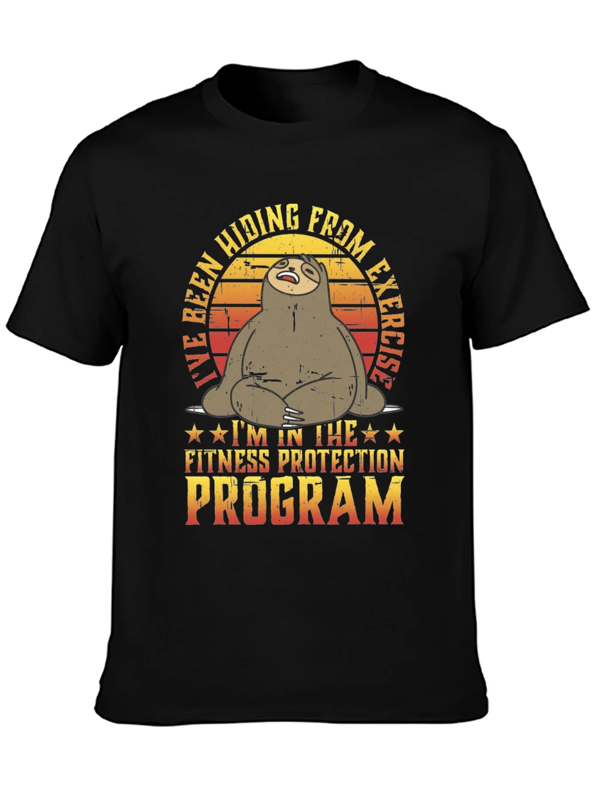 Funny Sloth Fitness Protection Program T-Shirt product image 2