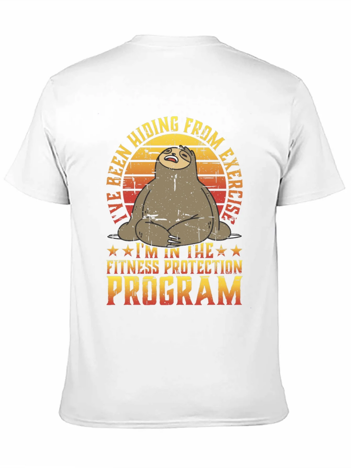 Funny Sloth Fitness Protection Program T-Shirt product image 5