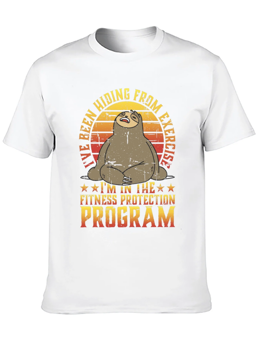 Funny Sloth Fitness Protection Program T-Shirt product image 4