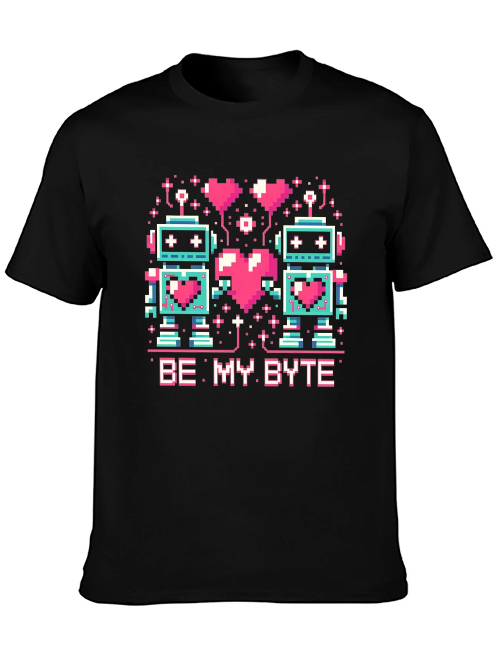 Be My Byte Robot Valentines Day T-Shirt product image 2