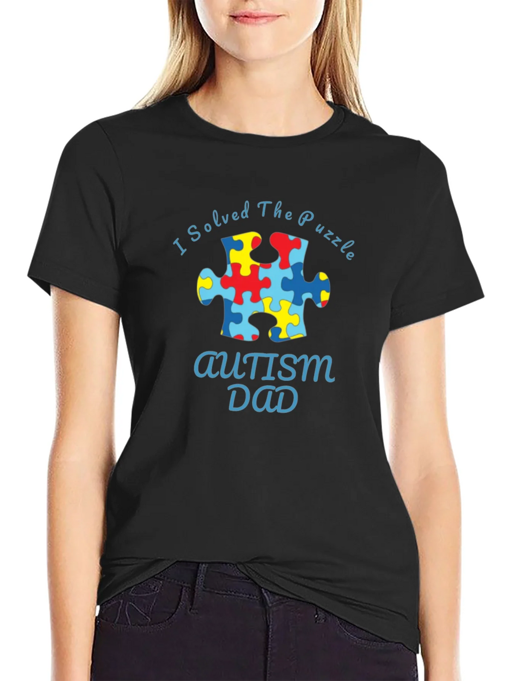 Autism Dad Puzzle Piece T-Shirt product image 2