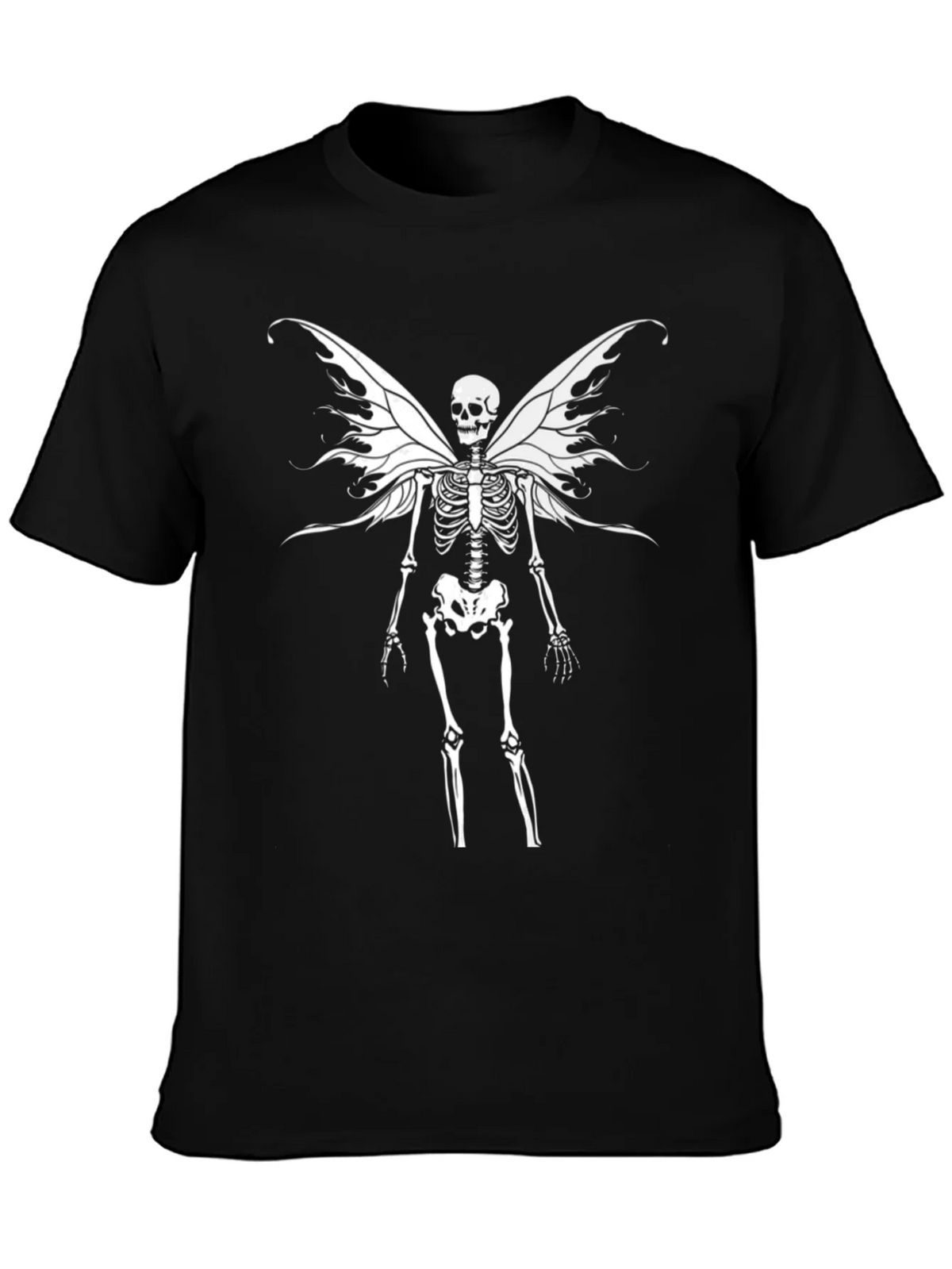 Skeleton Fairy Wings Graphic T-Shirt product image 3