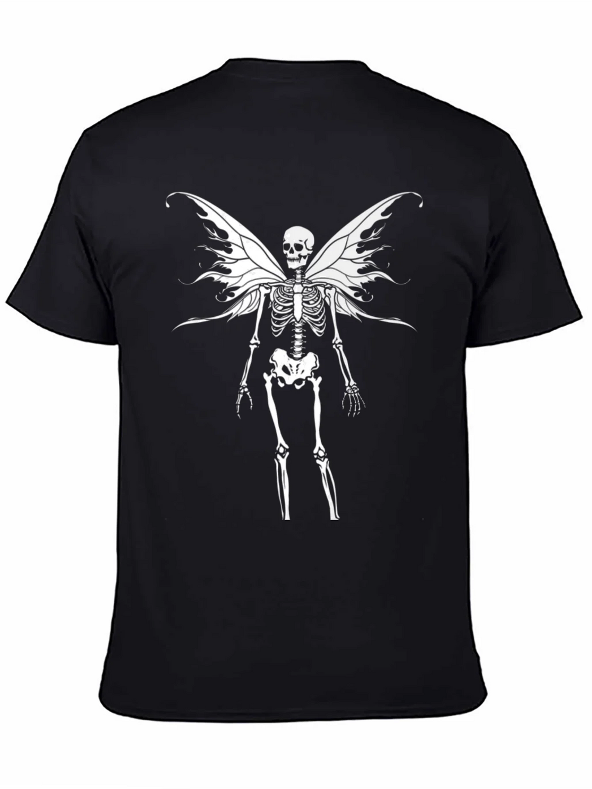 Skeleton Fairy Wings Graphic T-Shirt product image 4