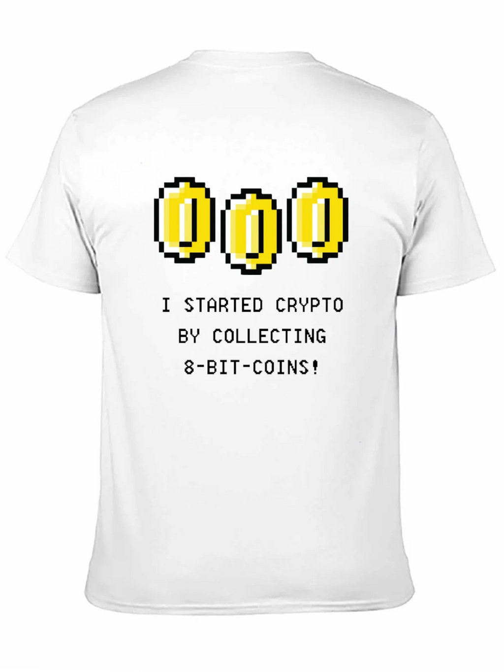 Crypto 8-Bit Coin Black T-Shirt product image 9