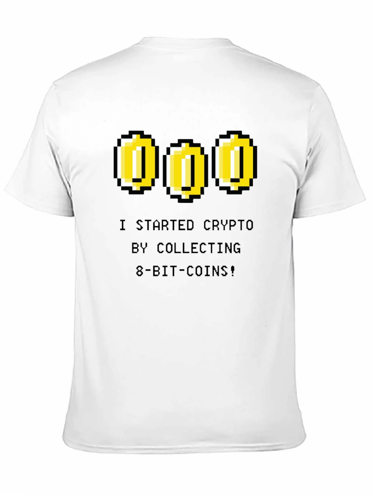 Crypto 8-Bit Coin Black T-Shirt product image 9
