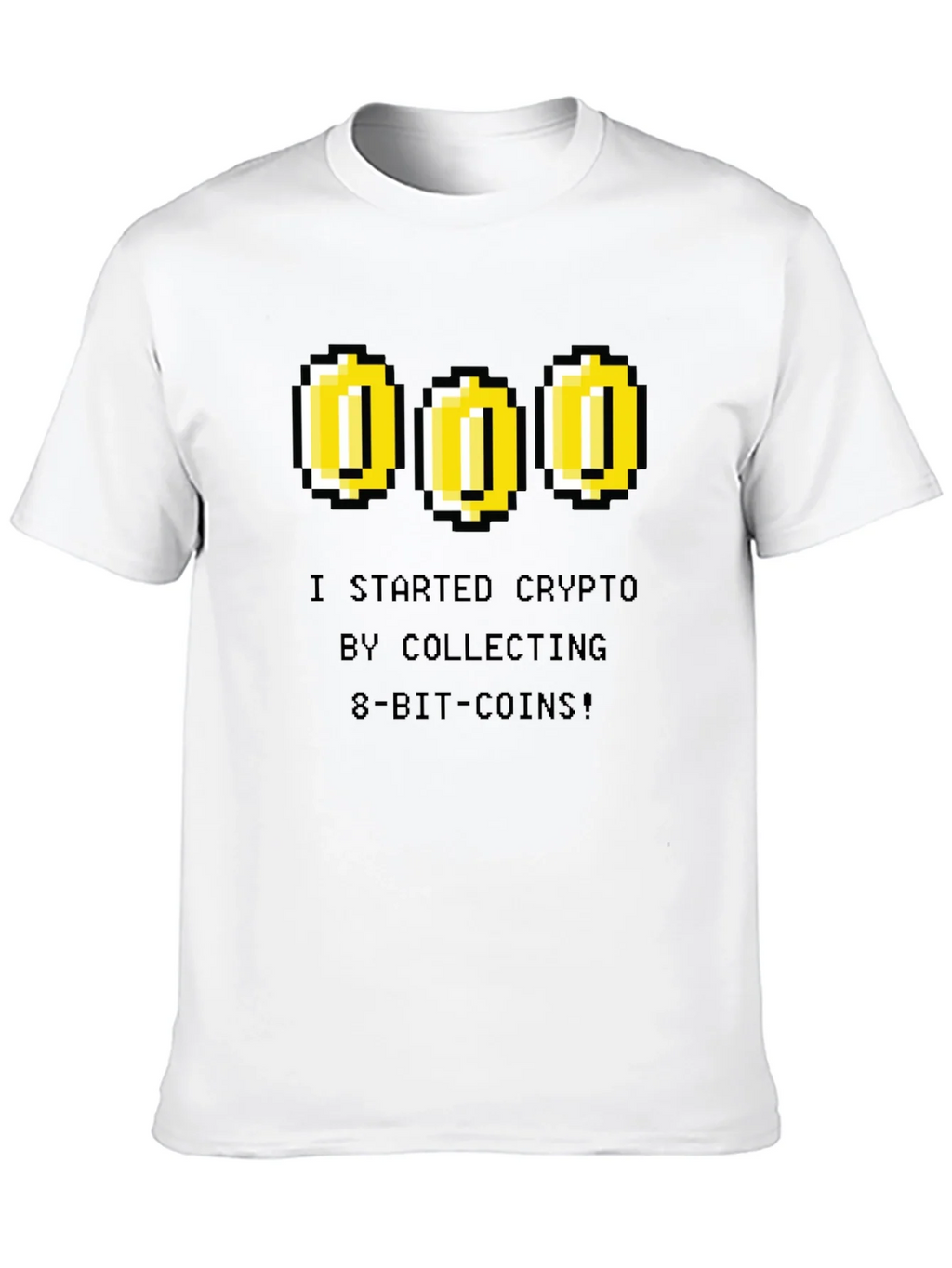 Crypto 8-Bit Coin Black T-Shirt product image 8
