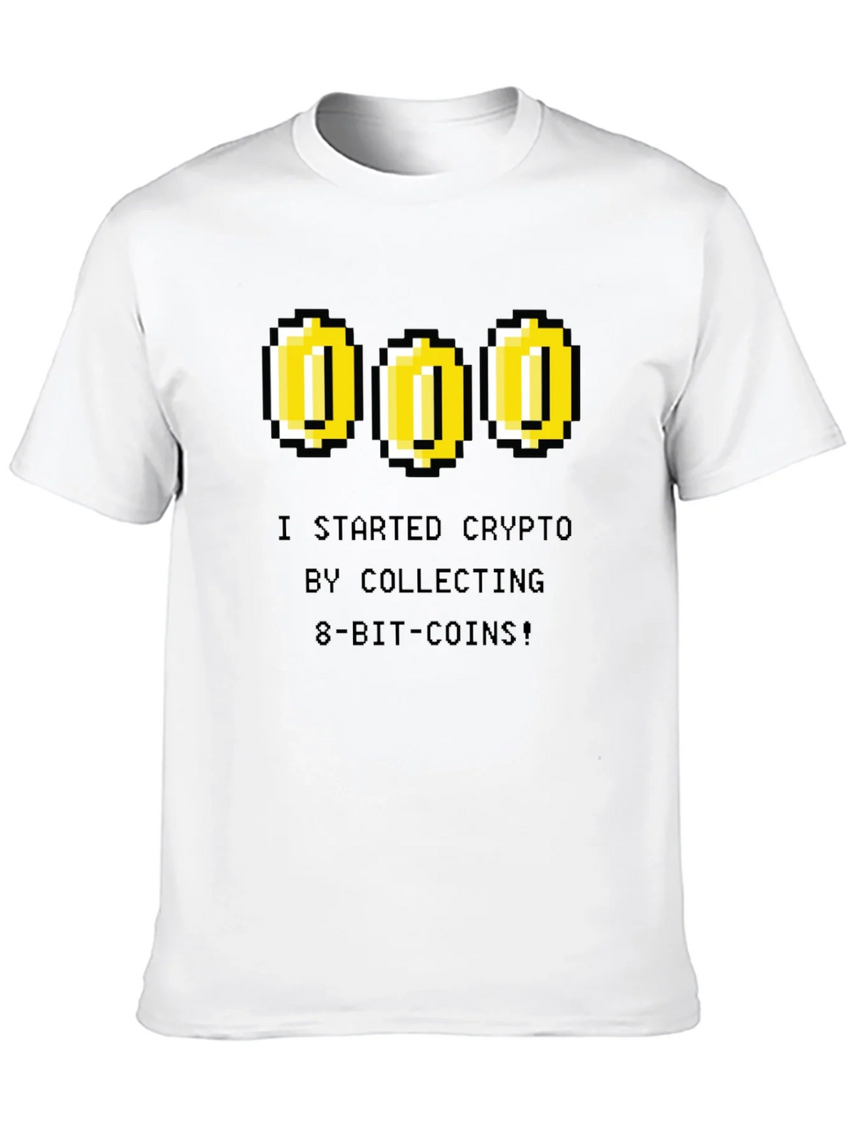 Crypto 8-Bit Coin Black T-Shirt product image 8