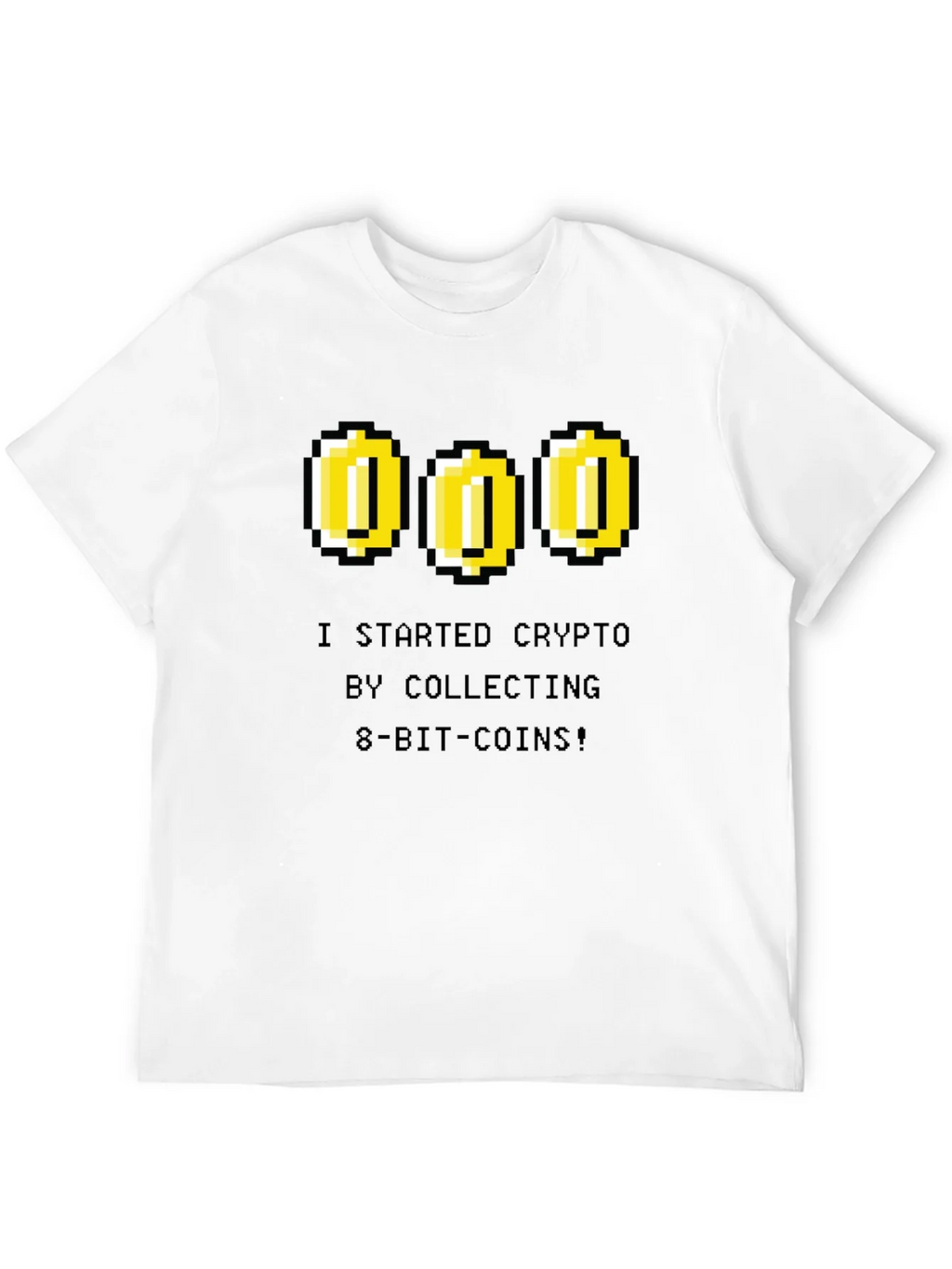 Crypto 8-Bit Coin Black T-Shirt product image 10